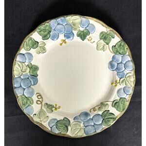 METLOX Poppy Trail Sculptured Blue Grape Vintage Salad Plate-7.5"